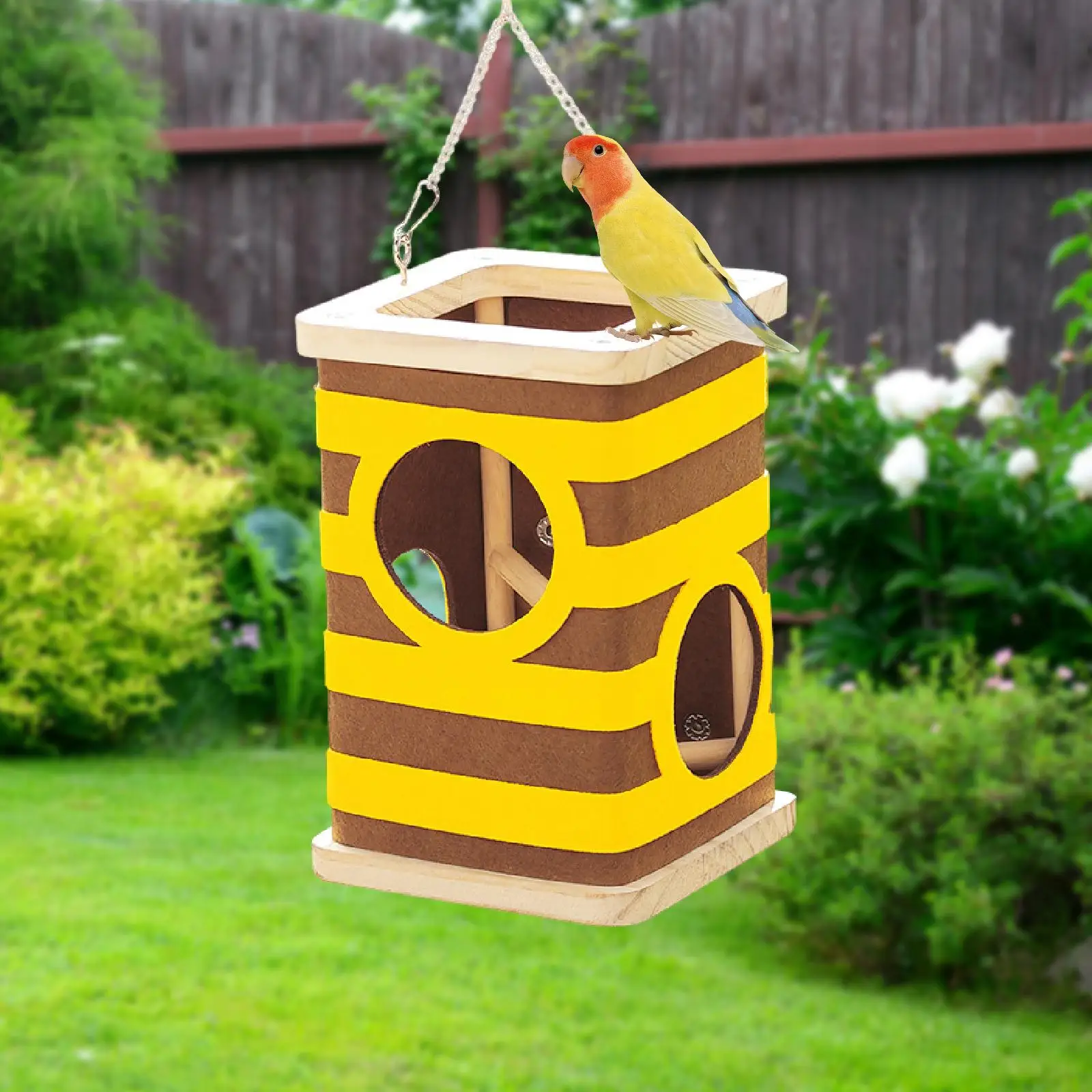 Casa de pájaros colgante, decoración del hogar, regalo, hamaca exterior, columpio, juguete, nido de pájaro para Lovebird, bolos, Conures, cacatúa, gorriones, juego