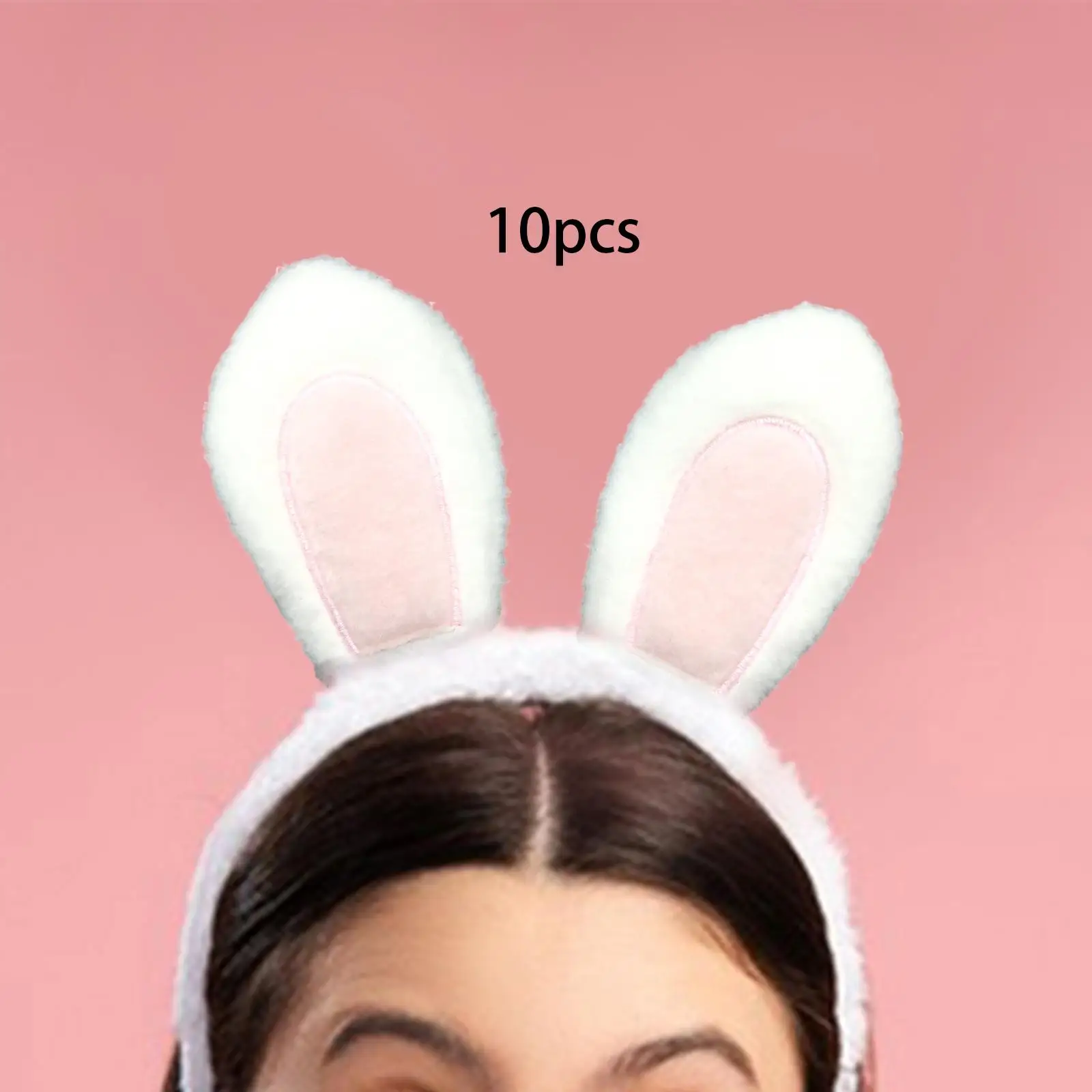 10 Pairs Bunny Ears Accessories Decor 13.5cmx8.5cm Ornaments Rabbit Ears for Hair Ties, DIY Hair Clips, Scrapbooking Party