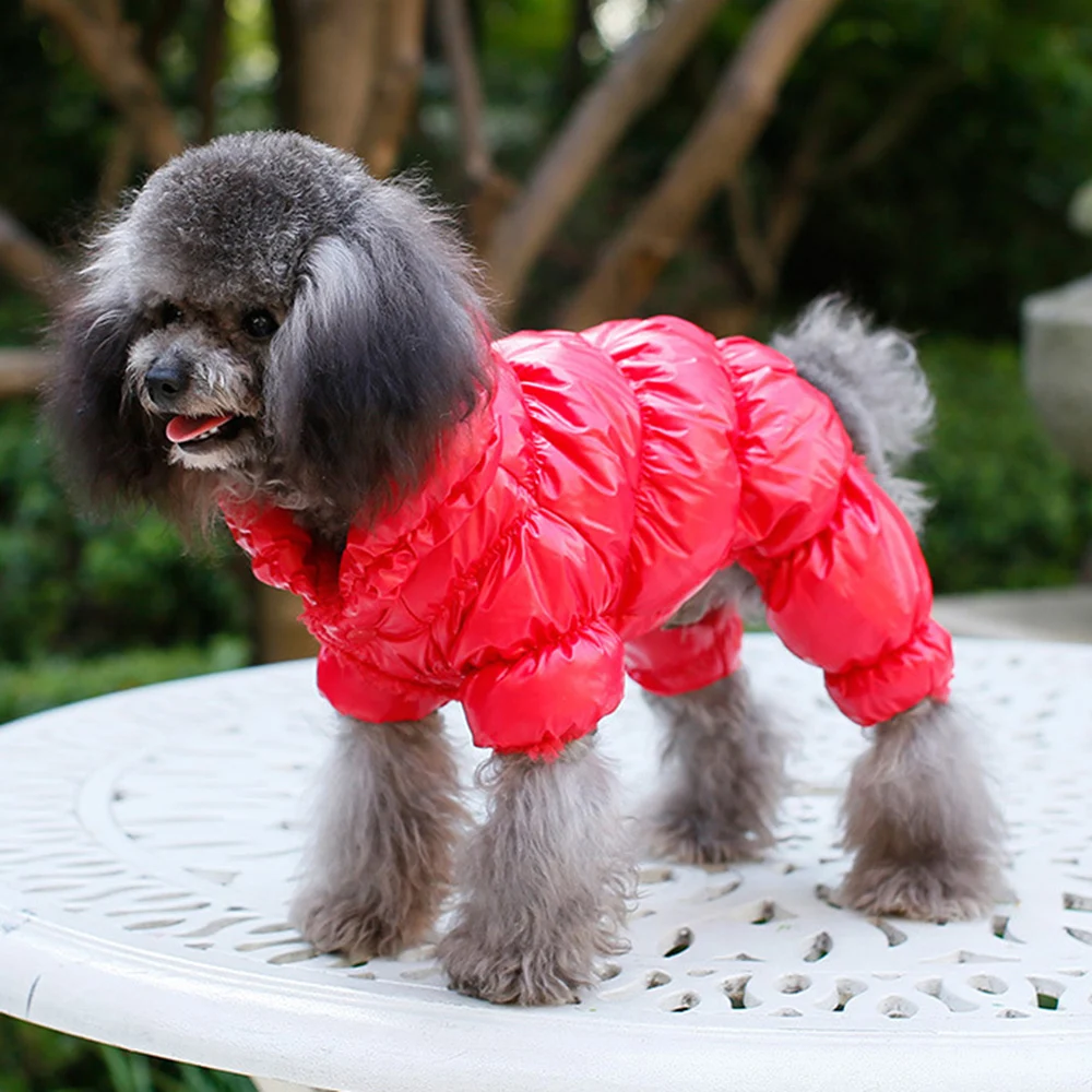 Ropa de invierno para mascotas, chaqueta cálida de lana para perros pequeños, ropa para cachorros Shih Tzu Chihuahua, monos sólidos impermeables para mascotas