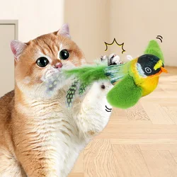 Vara con plumas para gatos – Juguete interactivo de caza