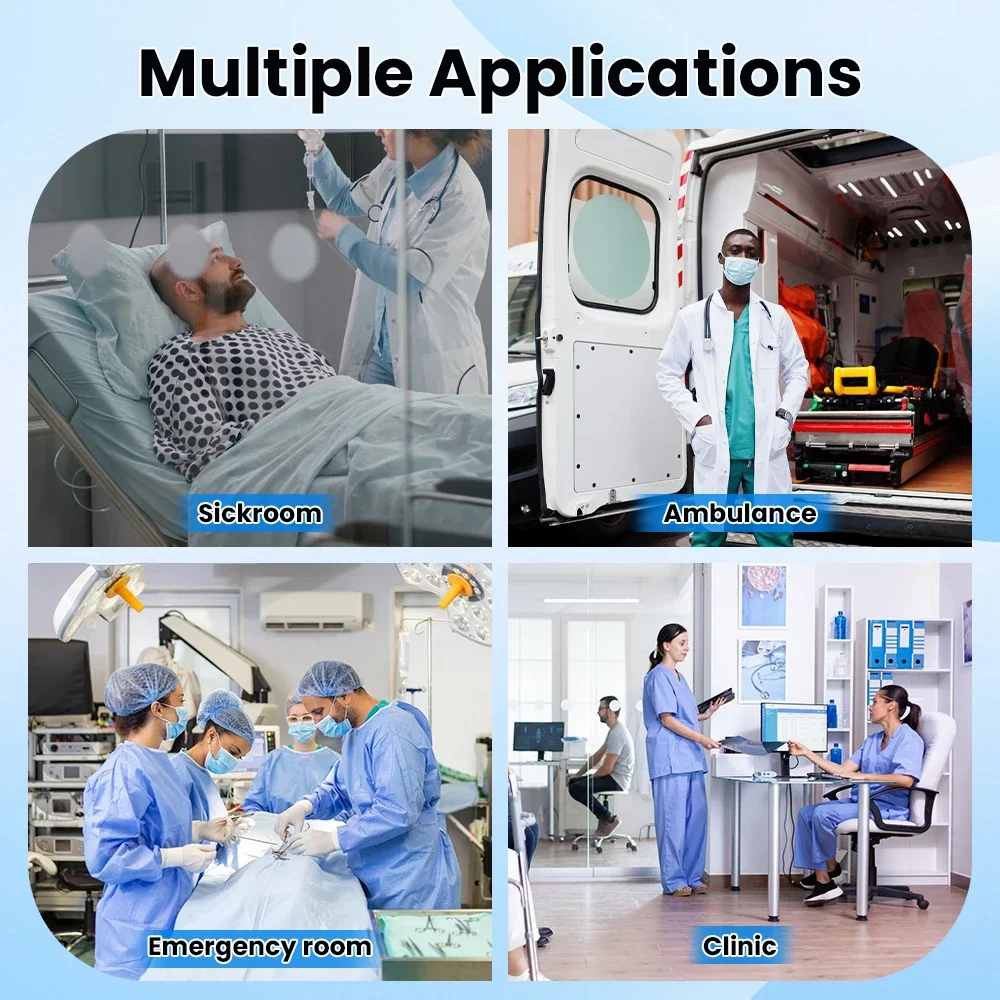 Monitor de signos vitales portátil E5 con pantalla táctil de 5 pulgadas multiparámetro para pacientes - imagen 5