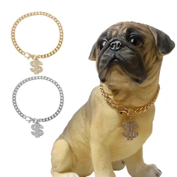 Collar cadena con colgante dólar para perros – Diseño exclusivo