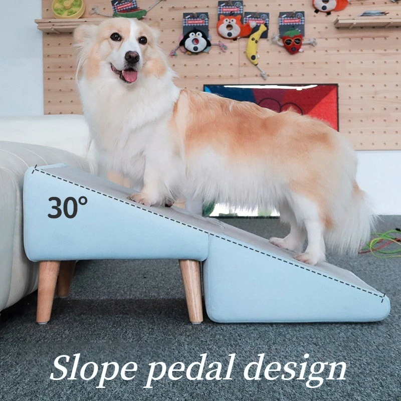 Rampa plegable de madera para perros pequeños, medianos y gatos - imagen 4