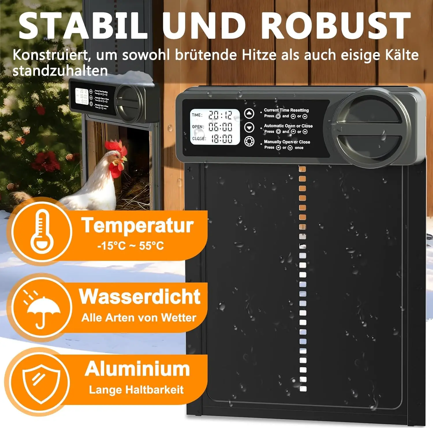 Puerta automática para gallinero con temporizador inteligente - imagen 4