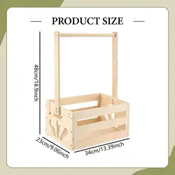 Perchero organizador de madera para accesorios del perro grande