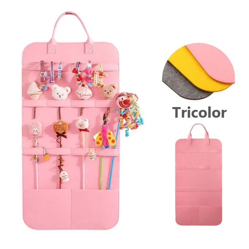 Pet Storage Bag Cat Toy Storage for Cat Stick Toys Catnip Toy Dog Comb Cat Interactive Toy Pet Toys Organizer Pet Products