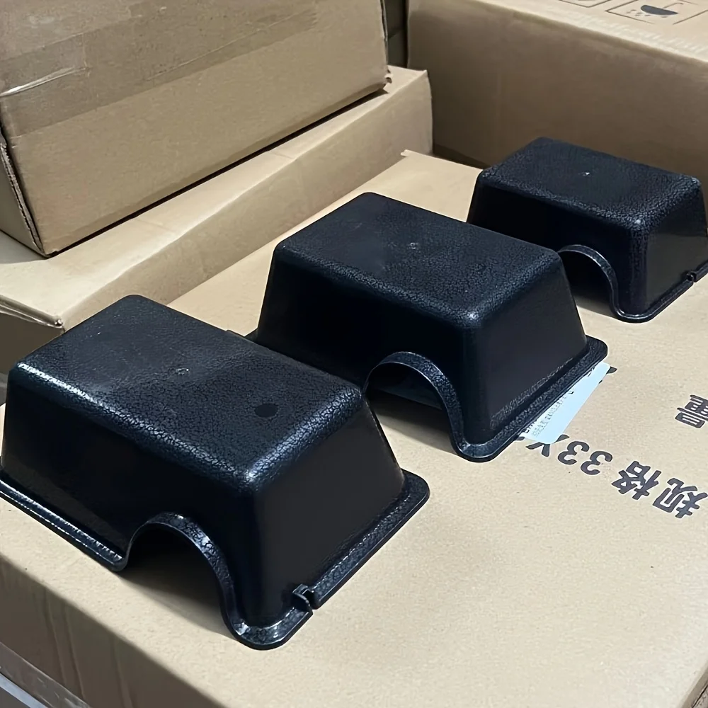 Varios tamaños de escondite para reptiles negros con cúpula y túnel de entrada - Habitat de textura plástica duradera Adecuado para lagartos, cobras, centípedes y otros reptiles pequeños - Refugio de escape ventilado y fácil de limpiar para terrarios - imagen 3