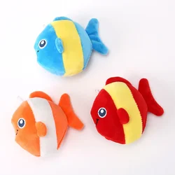 Juguete de peluche para masticar gatos, juguete interactivo para entrenamiento de pescado chillón resistente a mordeduras, limpieza de dientes, suministros de juguetes para gatos