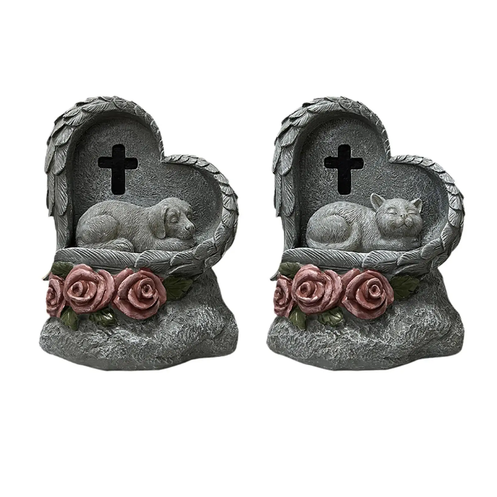 Small Animal Monumen Weatherproof Decoration Resin Backyard Pet Grave Marker