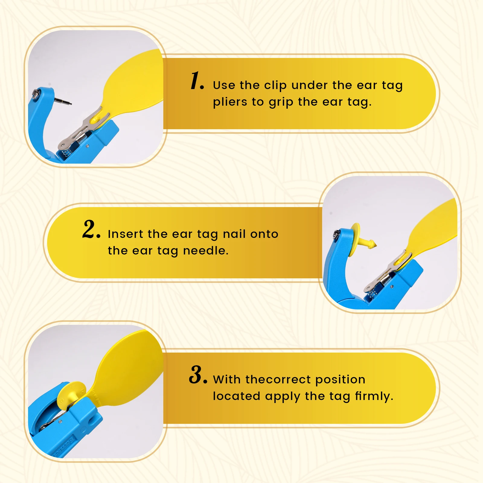 50 juegos de etiquetas para las orejas de animales de granja, etiquetas de identificación de gran tamaño para ganado, vacas, cerdos, cabras, TPU, etiquetas para las orejas de precisión sin palabra - imagen 4