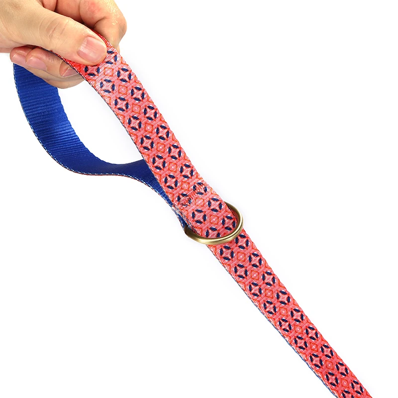 PLATTCO, correas grandes para perros, hebilla de cadena de Metal P, Color nacional, juego de Collar de cuerda de tracción para mascotas para perros grandes, 1,2 m de longitud PDL361 - imagen 4