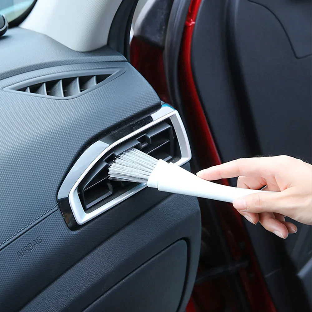 Cepillo limpiador profundo para puerta y ventana, con cabezal raspador estrecho, herramienta de plástico multiusos para limpieza de ranuras y huecos de azulejos - imagen 3