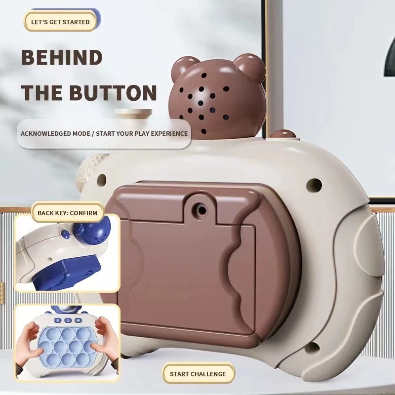 Máquina de juego de burbujas de empuje rápido para niños, juguetes antiestrés sensoriales, juguetes Fidget, regalo de Navidad - imagen 4