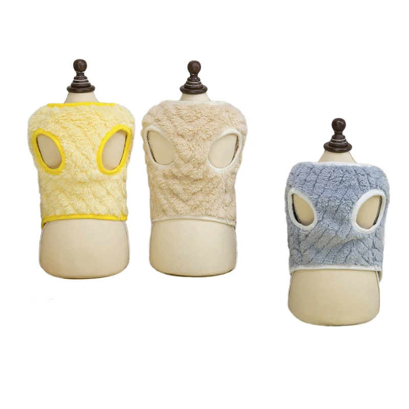 Suéter de terciopelo suave para perro, pato, oso, elefante, lindo patrón de animales, sudaderas con capucha para perro, abrigo, ropa de invierno para perros pequeños y cachorros - imagen 2