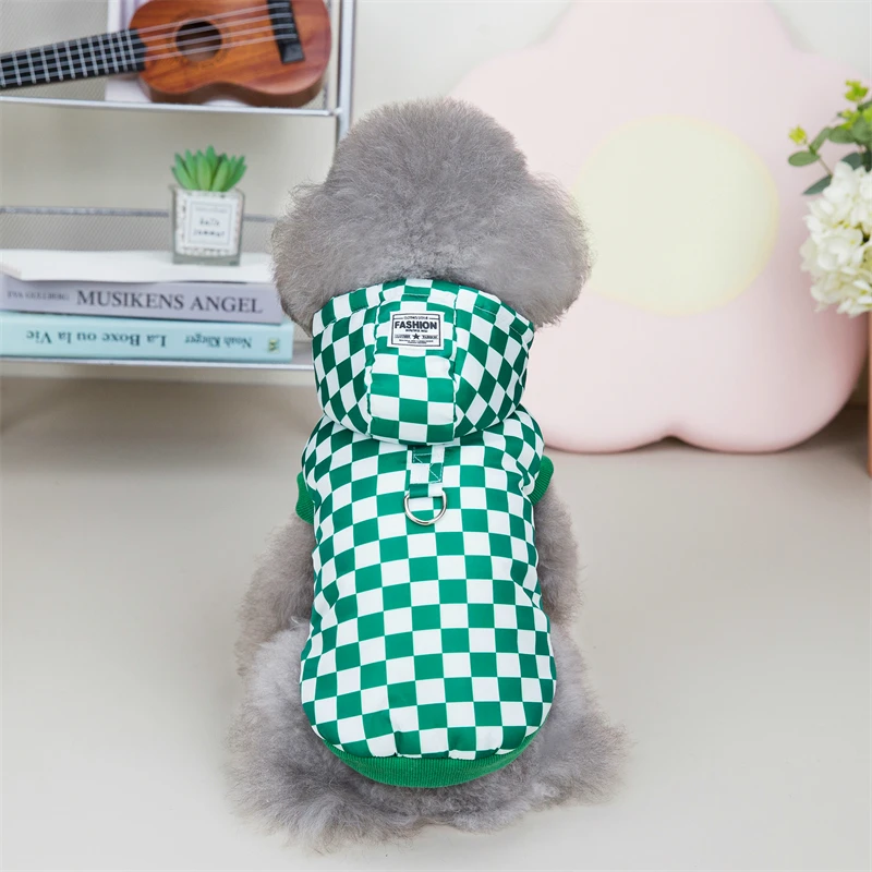 Chaqueta cálida con capucha de algodón para mascotas, abrigo para perros pequeños y medianos, ropa para Bulldog Francés, Pug, traje para Chihuahua, traje para cachorro y gato - imagen 3