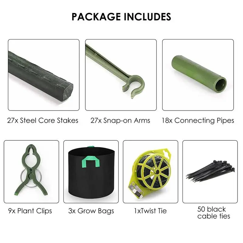 Enredadera para plantas trepadoras, marco de soporte para plantas, enrejado de verduras, jaula de soporte para plantas trepadoras verticales, soporte para enrejados - imagen 5