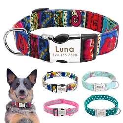 Collar reflectante con placa ID para perro – Personalizable