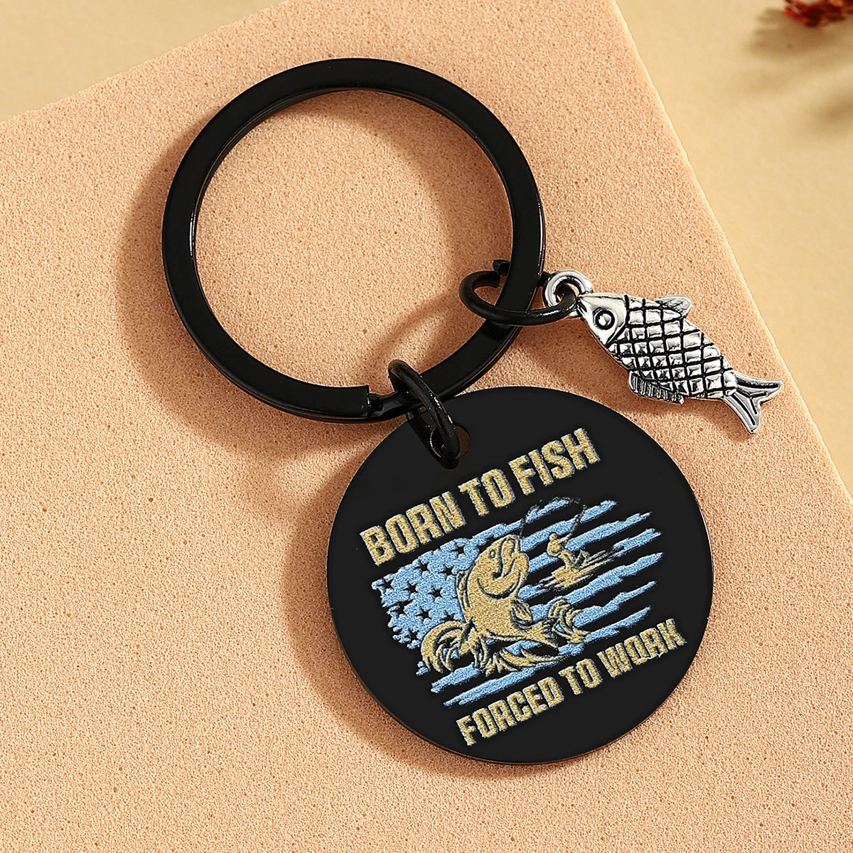Llavero de pesca, regalos para hombres, regalos de pescador geniales para amantes de la pesca, regalo de pesca único para padres de cumpleaños de Navidad