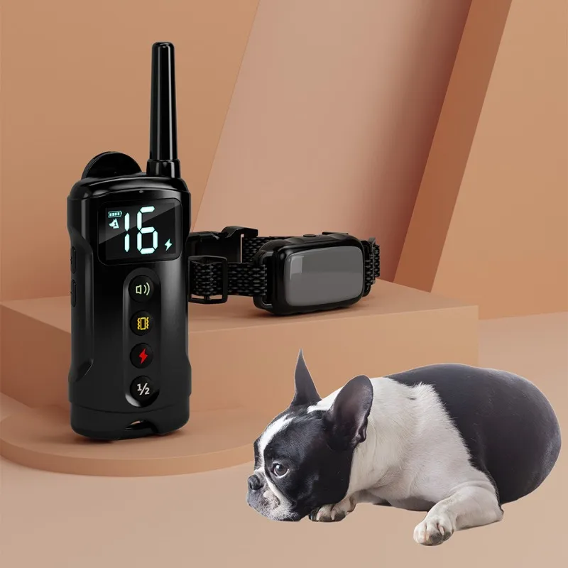 Clip trasero silbato entrenamiento de mascotas, entrenador de perros, collar para mascotas con parada de ladridos, descarga eléctrica, sonido de vibración, a larga distancia - imagen 4