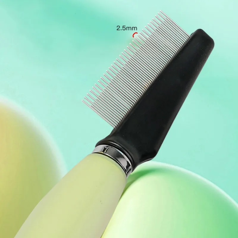 Peine para perros, removedor de pelo para mascotas, cepillo de masaje para gatos, peines con mango de silicona para gatos, cepillo de cuidado para perros con apertura de nudos, accesorios para mascotas - imagen 4