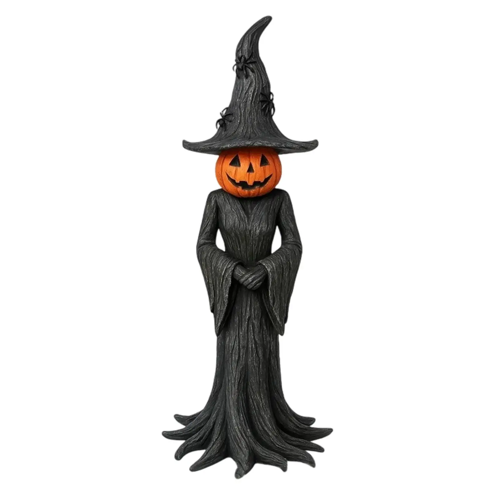 Figura de bruja calabaza Halloween – Adorno espeluzgante para fiesta