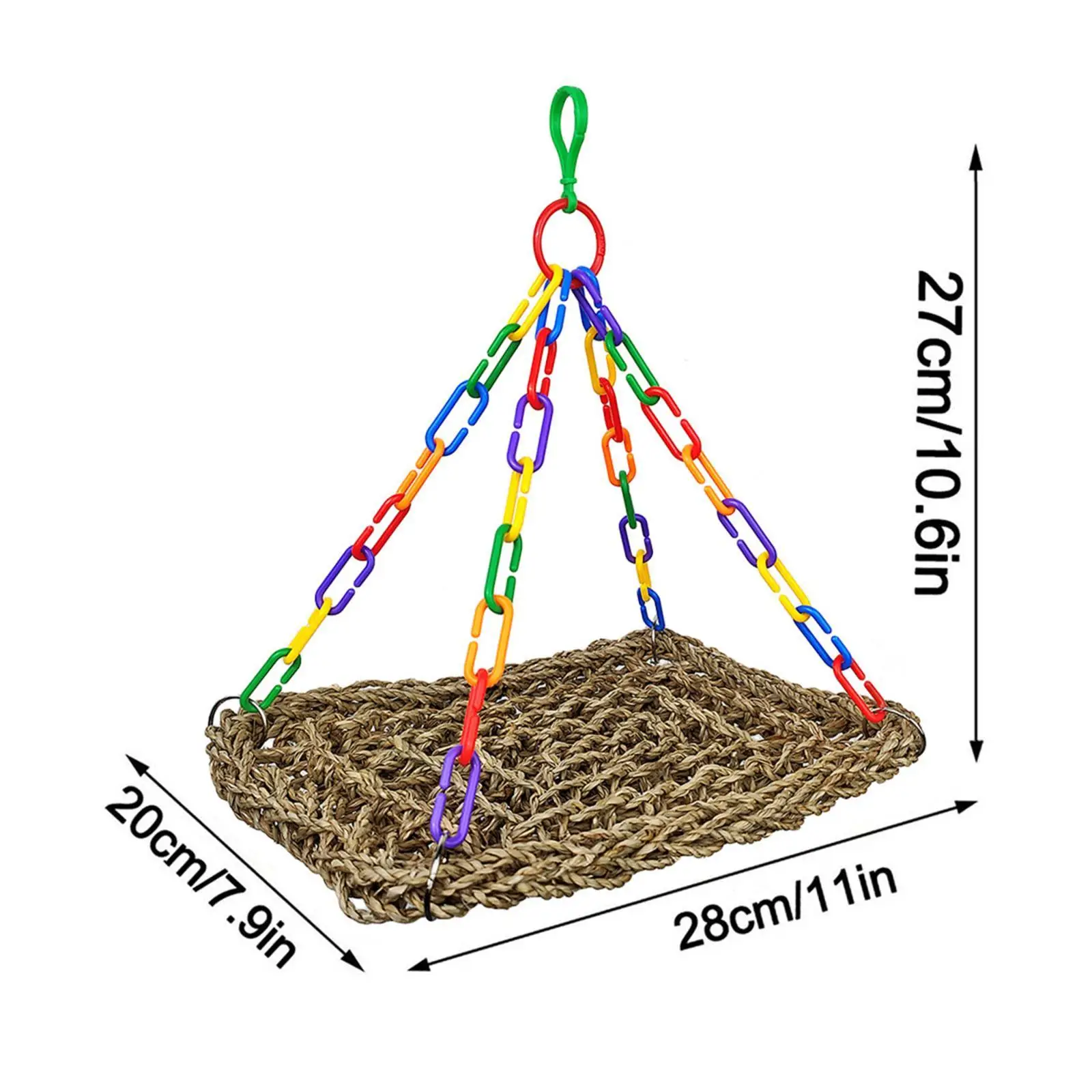 Bird Parrot Perch Indoor Outdoor Handmade Hammock for Budgie Bird Parrot