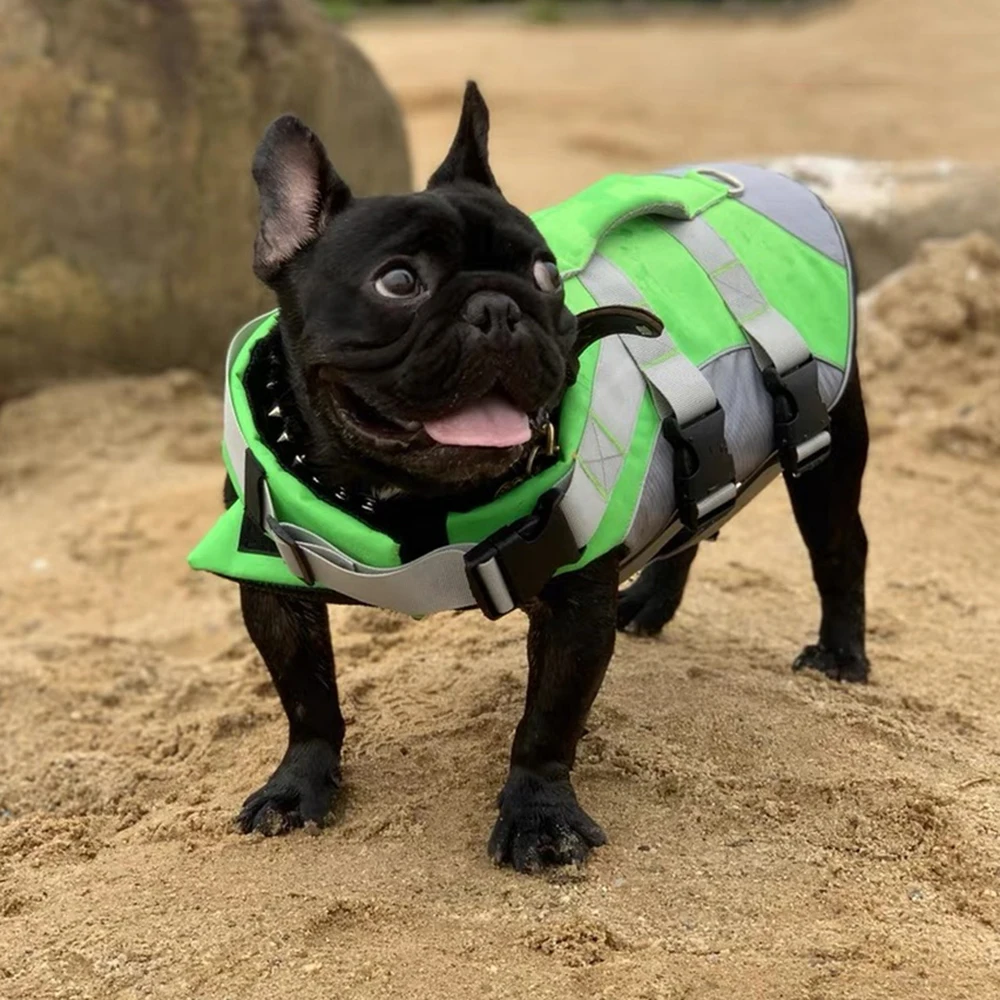 Natación Bulldog Francés chaleco salvavidas para mascotas para perros pequeños y medianos traje de baño de verano para cachorros Pug Corgi Labrador mascotas ropa