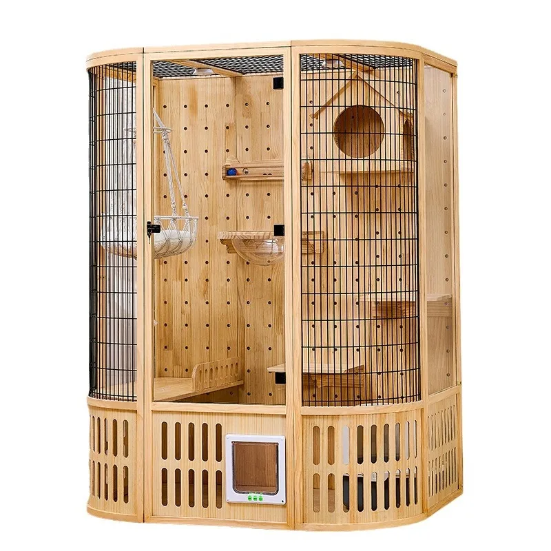 Villa para gatos súper grande, casa para gatos de interior de lujo, jaula para gatos de diseño panorámico con espacio de vida cómodo, muebles para mascotas para gatos - imagen 5