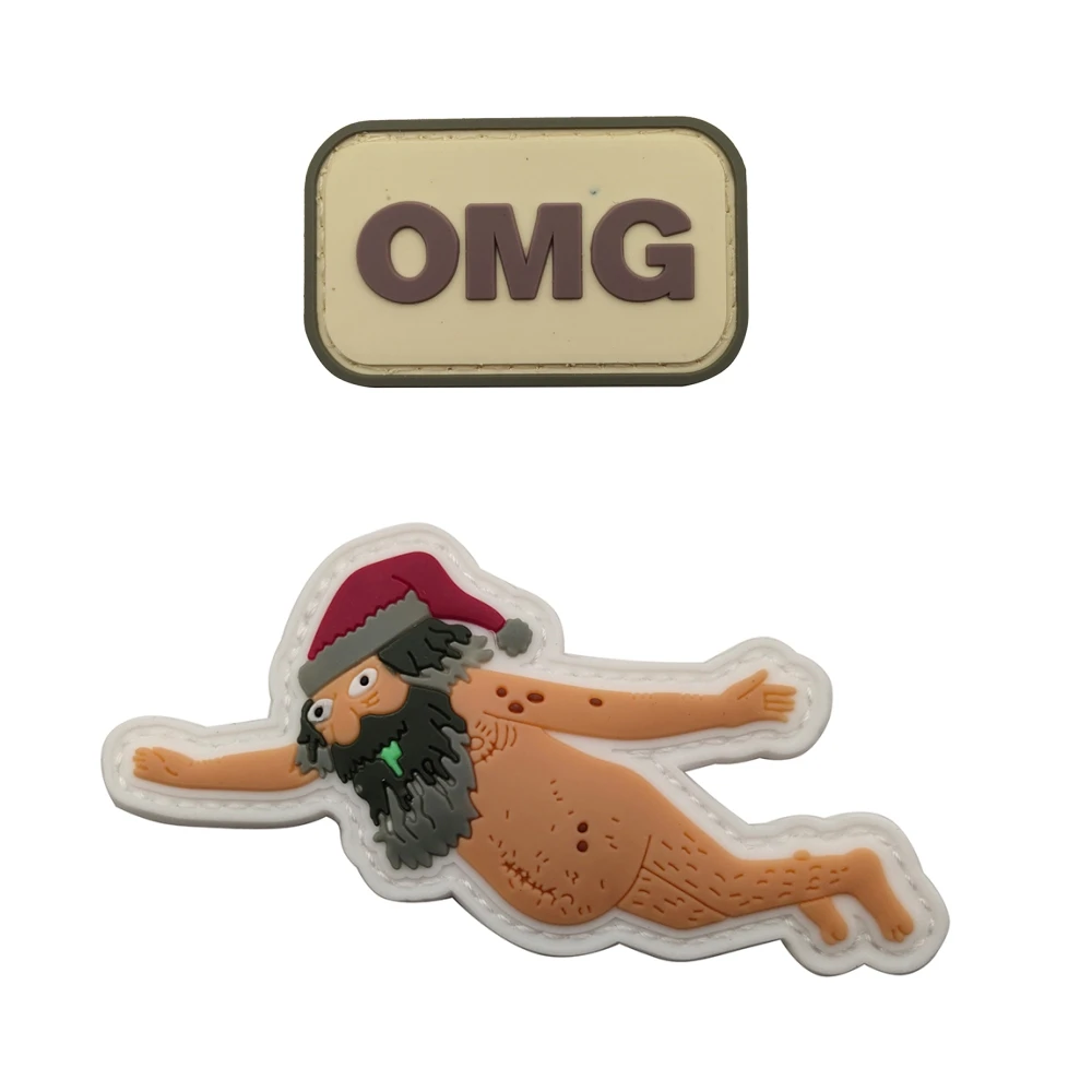 Parche PVC Papá Noel para collares, ropa suave de perros y gatos