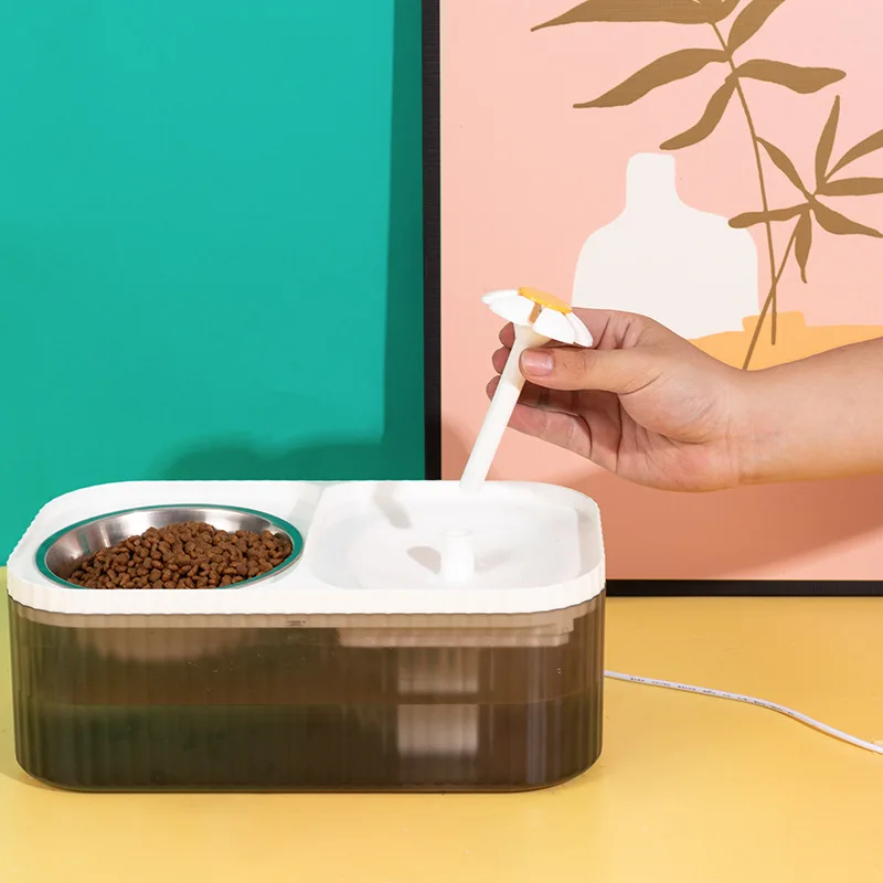 Fuente de agua automática inteligente para mascotas, doble tazón, alimentador de agua silencioso, bebedero para perros y gatos, carga USB, filtro de carbón activo eléctrico - imagen 3
