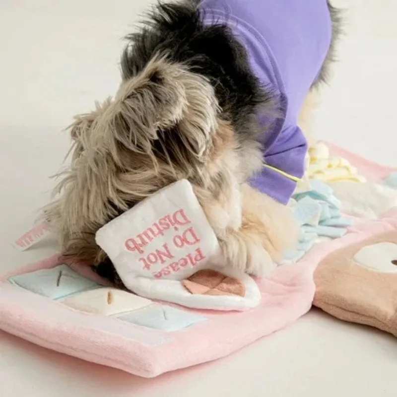 INS lindo libro juguetes para mascotas ocultar comida manta almohadilla para olfatear sonajero papel Bb ladrando juguetes vocales cachorro Beagle Schnauzer suministros para perros - imagen 2