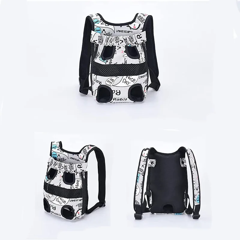 Bolsa de transporte para mascotas de lona transpirable y elegante, mochila portátil para perros, portador de pecho para Yorkshire, Chihuahua, cachorro, gato, transporte al aire libre - imagen 2