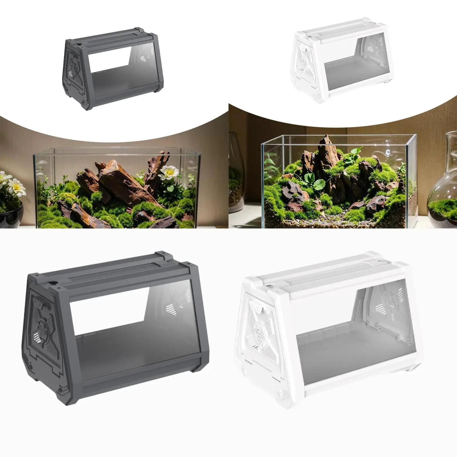 Reptile Terrarium Habitat Cage Hatching Case Reptile View for Hermit Bearded Dragon Chameleon