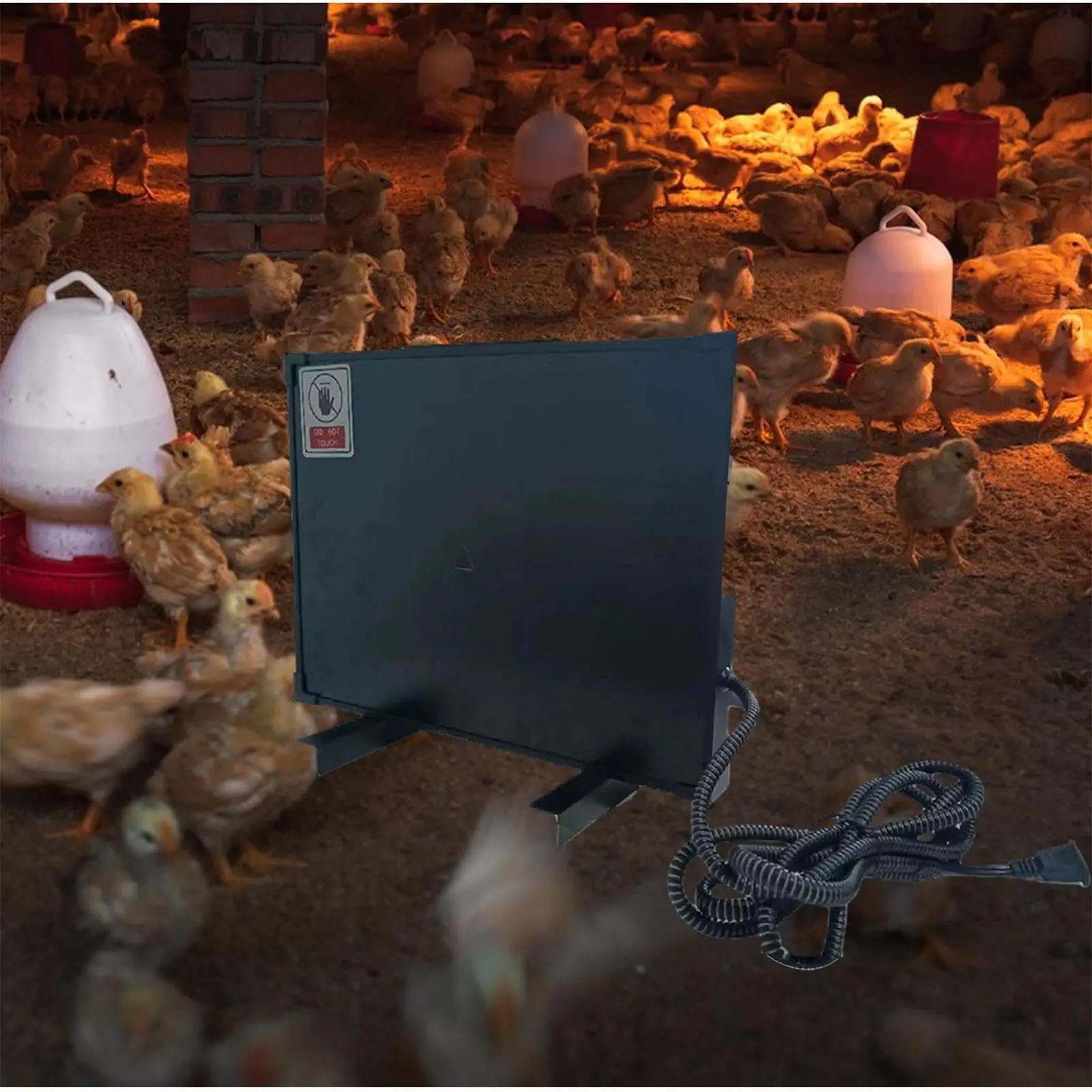 Calentador de chocadeira para pollitos, equipo de placa calefactora para cría de pollos, dispositivo de calentamiento compacto para mascotas interiores y exteriores - imagen 2
