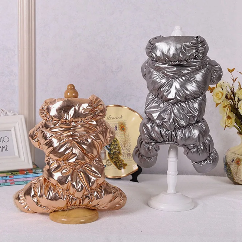 Ropa de invierno cálida para perros pequeños, chaqueta impermeable para cachorros, abrigo grueso para perros, Chihuahua, Pug, monos - imagen 2