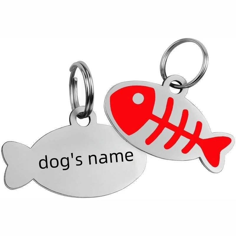 Etiqueta de perro de mascota grabada gratis, nombre de cachorro grabado, etiqueta de identificación de gato personalizada antipérdida, placa de identificación de gatito para mascotas, accesorios para perros Chihuahua - imagen 4