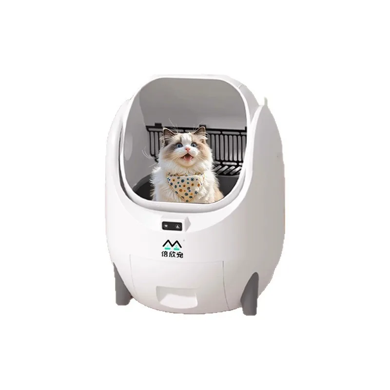 Caja de arena eléctrica inteligente para gatos, limpieza automática, esterilización, desodorización, a prueba de salpicaduras, orinales Extra grandes para gatos