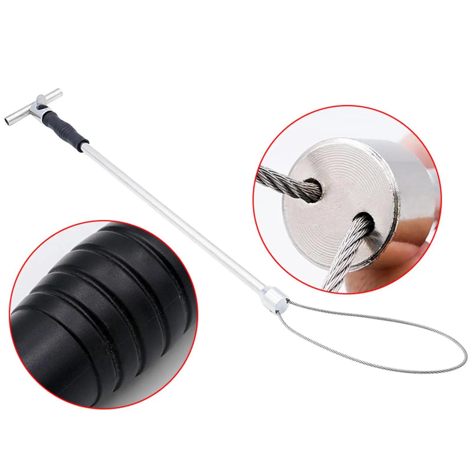 Dog Catcher Pole Hog Catching Device Stainless Steel Noose Heavy Duty Livestock Supplies Pig Holder for Piglet Goat Cats Calf