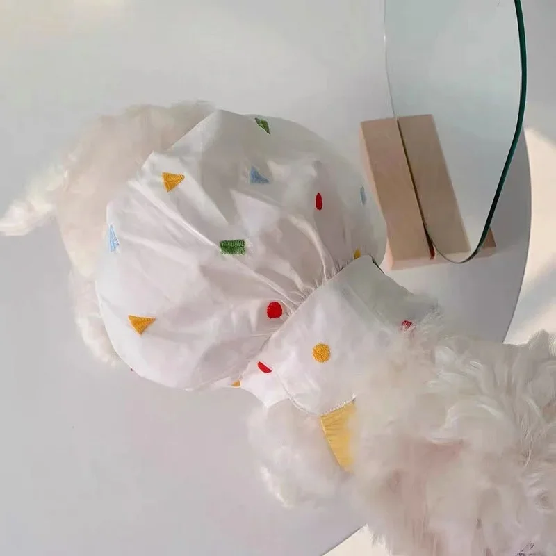 Lindo verano blanco chica Mascotas vestido de calabaza ropa para mascotas perros falda colorida ropa para perros disfraz de gato tirantes finos de Labrador