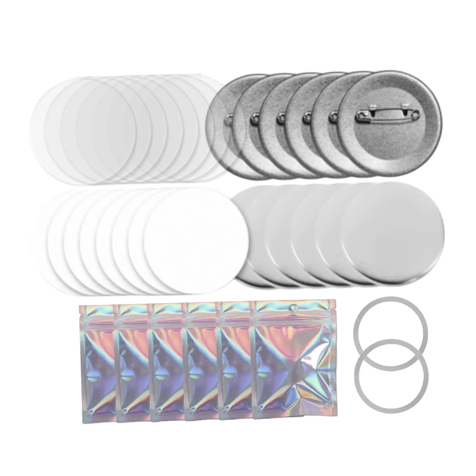 902 piezas de suministros para hacer botones, insignia redonda, piezas de botones, alfileres vacíos DIY para eventos académicos - imagen 2