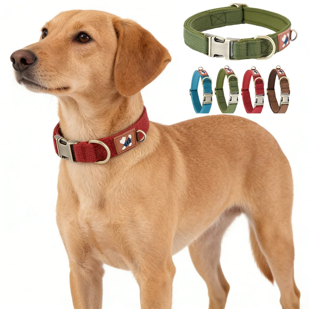 Collar para perro hebilla aleación forro algodón suave - imagen 5