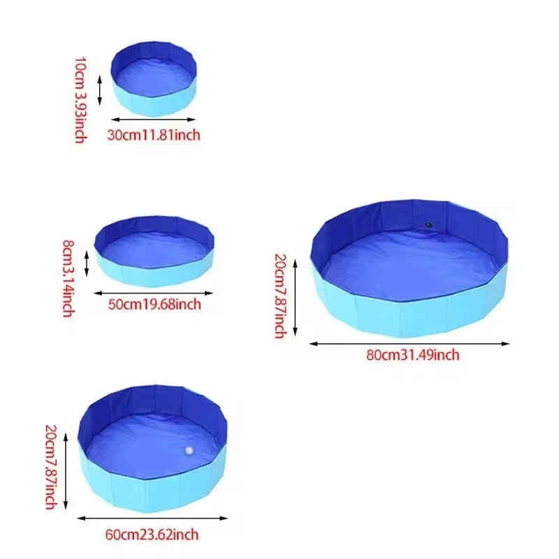 Piscina de limpieza para mascotas al aire libre plegable portátil - Bañera y baño de plástico duro - Ideal para bañarse con mascotas y diversión para niños - imagen 3