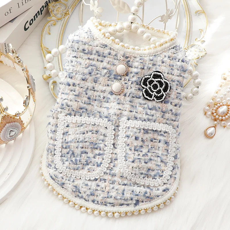 Ropa para perros Otoño e Invierno gato princesa chaleco fragante celebridad perla perro PEQUEÑO Teddy suministros para mascotas - imagen 3