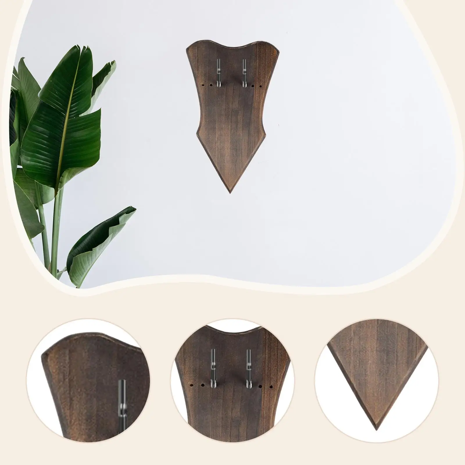 Sword Stand Hanging Board Wooden Sword Wall Mount for Housewarming Gift