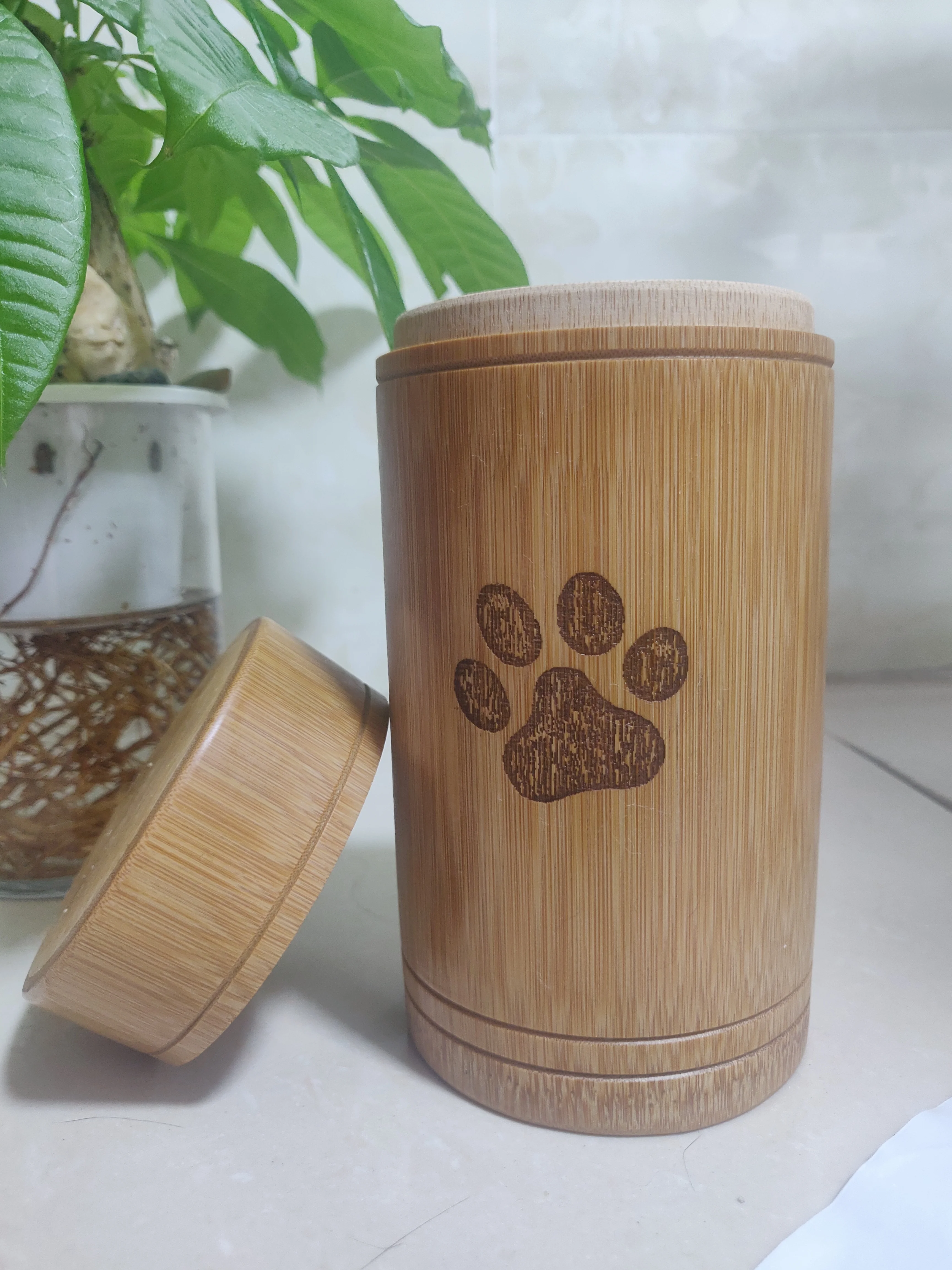 Urna de bambú para cenizas de gato y perro – Cremación mascotas - imagen 2