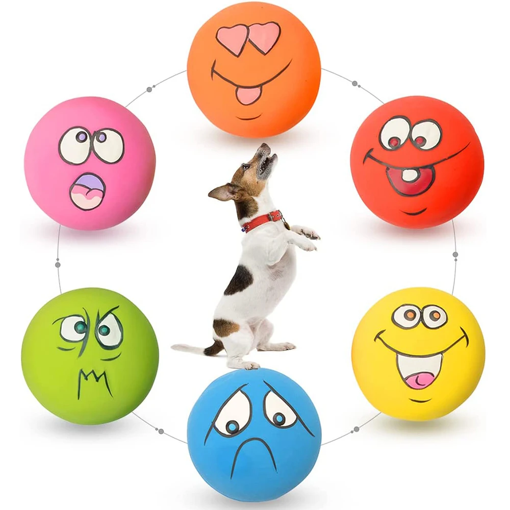 6 uds. De juguetes de látex para perros, juguetes de goma suaves para perros, juguete para masticar, pelotas de juego, juguete para cachorros, mascotas pequeñas, accesorios para perros