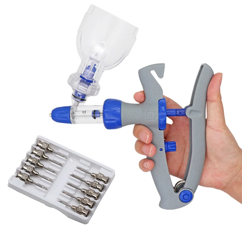Jeringa veterinaria automática continua ajustable con botella, inyección de animales, vacuna para ganado, cerdo, ganado, oveja, 1 ml, 2 ml, 5ml - imagen 5