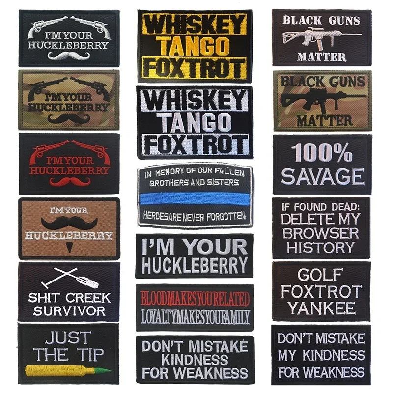 Parche bordado con eslogan genial, insignia para brazalete, apliques de costura decorativos militares, parches tácticos de adorno