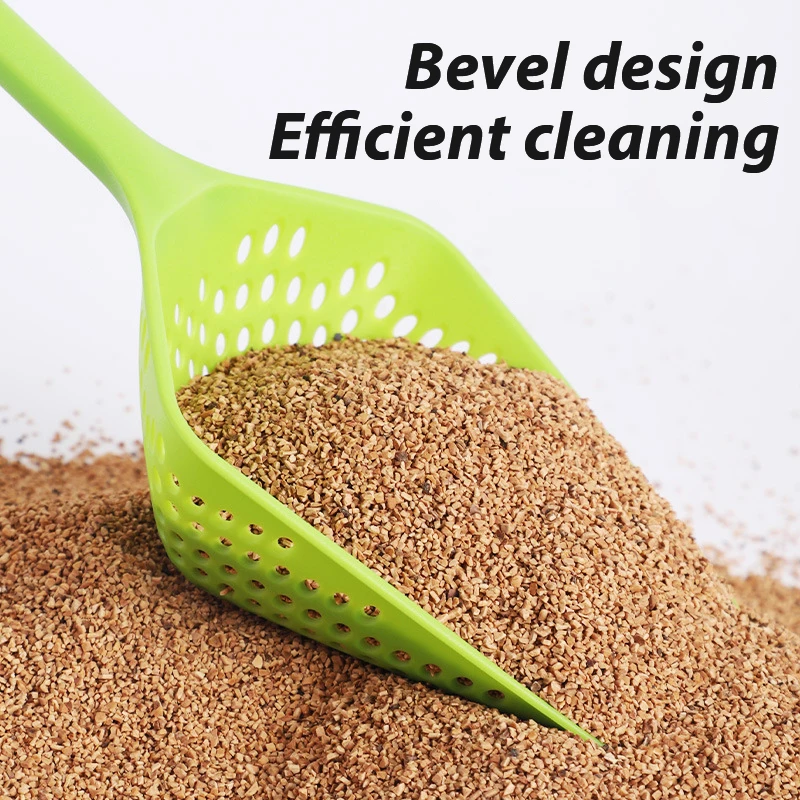 Pala de arena grande para gatos, bandeja de arena de plástico PP para gatitos, pala profunda, tamiz, herramienta de limpieza para mascotas, cuchara para gatos, suministros para gatos - imagen 3