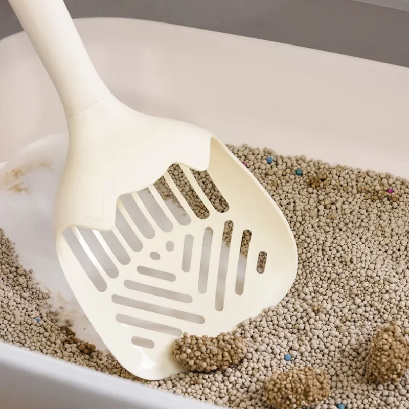 Pala de arena para gatos, pala de arena para gatos de gran tamaño, palas de arena con orificio grande para limpieza de inodoro para gatos, pala para gatos con mango largo, suministros para mascotas - imagen 2